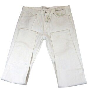 New Topman Mens Jeans Stretch Skinny 36 x 34 White Stretch Cotton Pocket Pockets